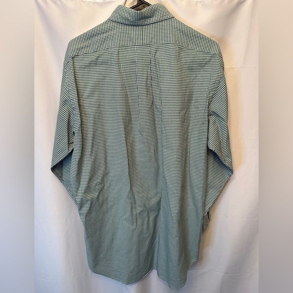 Ralph Lauren Golf Size Medium Green Gingham Check Button Down Shirt Classic Fit - Picture 4 of 7